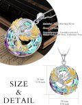 wholesale Sterling Silver Crystal Phoenix Necklace Gift for Women-0-6