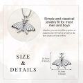 wholesale 925 Sterling Silver Butterfly Pendant Necklace - Vintage Insect Jewelry for Women Girls Gifts-0-4