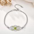 wholesale 925 Sterling Silver Irish Birthstone Celtic Knot Infinity Bracelet-0-3