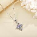 wholesale 925 Sterling Silver Purple Moonstone Luna Moth Pendant Necklace for Women-0-2