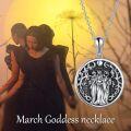 wholesale 925 Sterling Silver Blue Moonstone Triple Goddess Pendant Necklace for Women-0-5