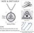 wholesale 925 Sterling Silver All Seeing Eye Necklace Protection  for Women Men-0-2