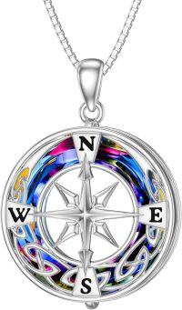 wholesale TOUPOP Celtic Knot Necklace Compass Necklace For Women Sterling Silver Compass Gifts Jewelry For Women Sister Wife Mom Girlfriend Friend Birthday Mother's Day Christmas Gift Graduation Gifts -undefined