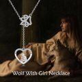 TOUPOP Sterling Silver & Stone Wolf Paw Y Pendant Necklace-0-1