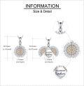 wholesale 925 Sterling Silver Sunflower Cremation Jewelry with Moonstone and Cubic Zirconia Pendant Urn Necklace for Ashes Keepsake Memorial Gifts 48 Chain Included-0-4