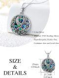 wholesale 925 Sterling Silver Celtic Phoenix Abalone Shell Pendant Necklace Gift for Women-0-4