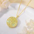 wholesale 925 Sterling Silver Tree Of Life Pendant Necklace Wholesale With Green Gemstone-0-96
