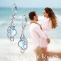 wholesale 925 Sterling Silver Rainbow Moonstone Celtic Knot Drop Earrings for Women-0-5
