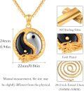 wholesale 925 Sterling Silver Black Onyx Ying-Yang Dragon Necklace for Women Men Gifts-0-4