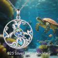 wholesale 925 Sterling Silver Abalone Shell Sea Life Pendant Necklace-0-1