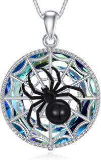 wholesale TOUPOP 925 Sterling Silver Spider Pendant Necklace For Women Birthday Jewelry Gifts For Her -undefined