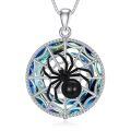 TOUPOP 925 Sterling Silver Spider Pendant Necklace For Women-0-0