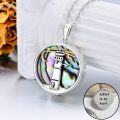 wholesale 925 Sterling Silver Lighthouse Pendant Necklace with Abalone Shell and Funnel Fillers Set-0-3