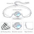 wholesale 925 Sterling Silver Moonstone Butterfly Bracelet-0-5