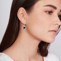 wholesale 925 Sterling Silver Black Enamel Drop Earrings Wholesale With Filigree Design-0-5