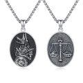 wholesale 925 Sterling Silver Anubis And Scales Of Justice Pendant Necklace Set-0-0