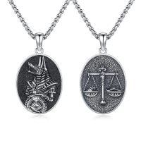 wholesale 925 Sterling Silver Anubis And Scales Of Justice Pendant Necklace Set-Anubis
