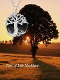 wholesale 925 Sterling Silver Tree Of Life Pendant Necklace Wholesale With Green Gemstone-0-52