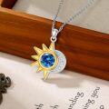 wholesale Silver Gold Sun and Moon Necklace with Stone Women s Gift-0-1