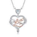 wholesale 925 Sterling Silver Moon Rabbit Necklace With Abalone Shell-0-1