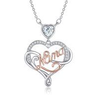wholesale 925 Sterling Silver Heart Name Pendant Necklace-nana