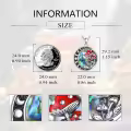 wholesale 925 Sterling Silver Mushroom Pendant with Abalone Shell and Red Polka Dot Stone Necklaces for Women-0-3