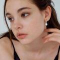 wholesale 925 Sterling Silver Rose Gold Sloth Blue Opal Teardrop Drop Earrings For Women-0-4