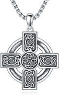 wholesale 925 Sterling Silver Celtic Cross Pendant Necklace with 2.5mm  for Women Men s Religious Amulet-0-0