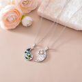 wholesale 925 Sterling Silver Yin Yang Sun & Moon Pendant Necklaces Couples Matching Set Gift for Her Lovers' Day Present-0-2