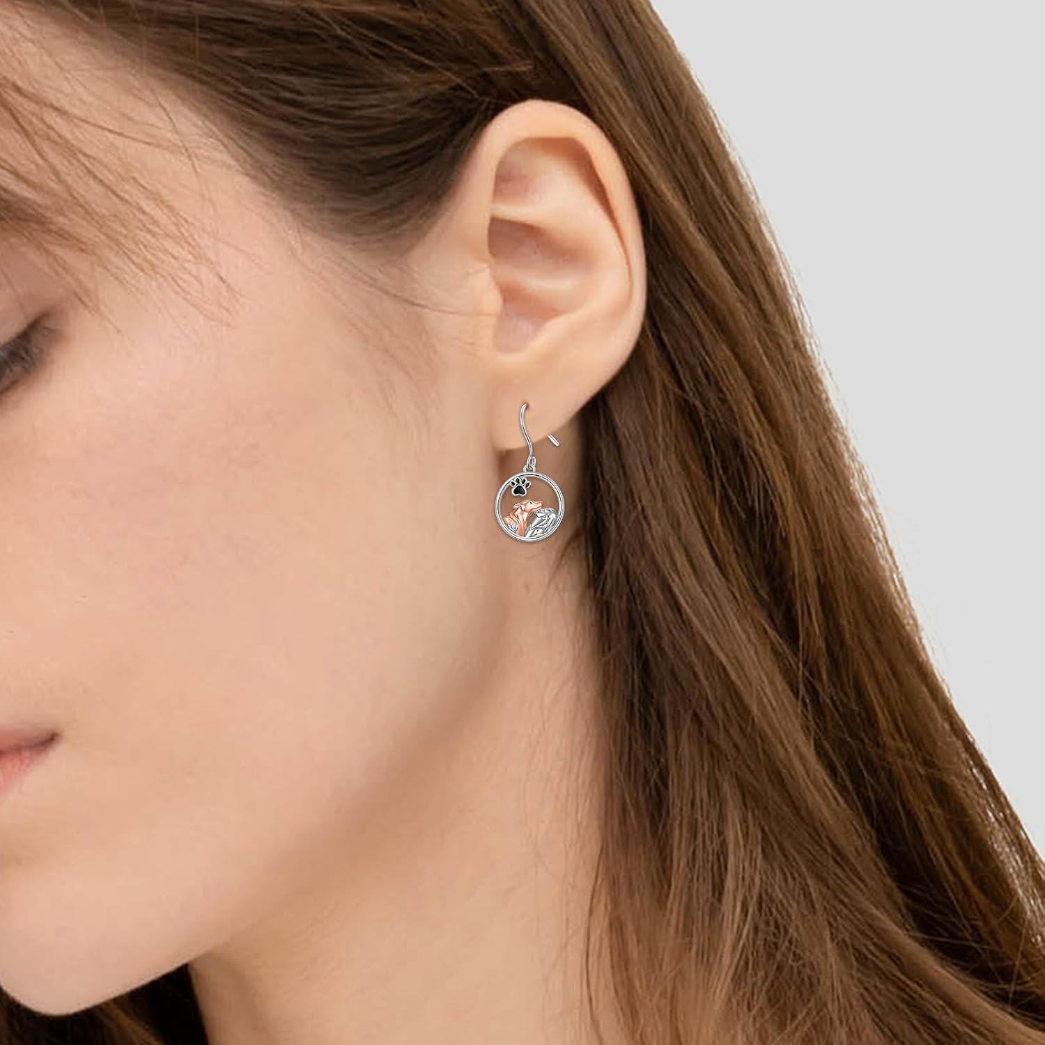 wholesale 925 Sterling Silver Dog Earrings Cute Animal s for Women-0-5
