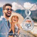 wholesale 925 Sterling Silver Love You Forever Heart Infinity Pendant Necklace s for Women-0-5
