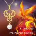 wholesale 14K Gold Red Garnet Phoenix Pendant Necklace Wholesale - Symbolic s for Her-0-4