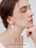 wholesale Sterling Silver Floral Teardrop Earrings w Birth Flower Engraved Gift for Women-0-11
