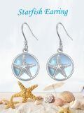 TOUPOP Sterling Silver Moonstone Dangle Drop Earrings-0-6
