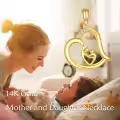 wholesale 14K Gold Heart Shaped Family Pendant Necklaces Wholesale for Sisters and Moms - Mothers' Day & Birthdays Gifts-0-1