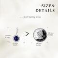 wholesale 925 Sterling Silver Round Blue Stone Drop Earrings - Boho Style Gemstone Leverback Earings Gifts for Her-0-3