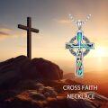 wholesale 925 Sterling Silver Celtic Knot Abalone Shell Inlay Cross Pendant Necklace-0-4