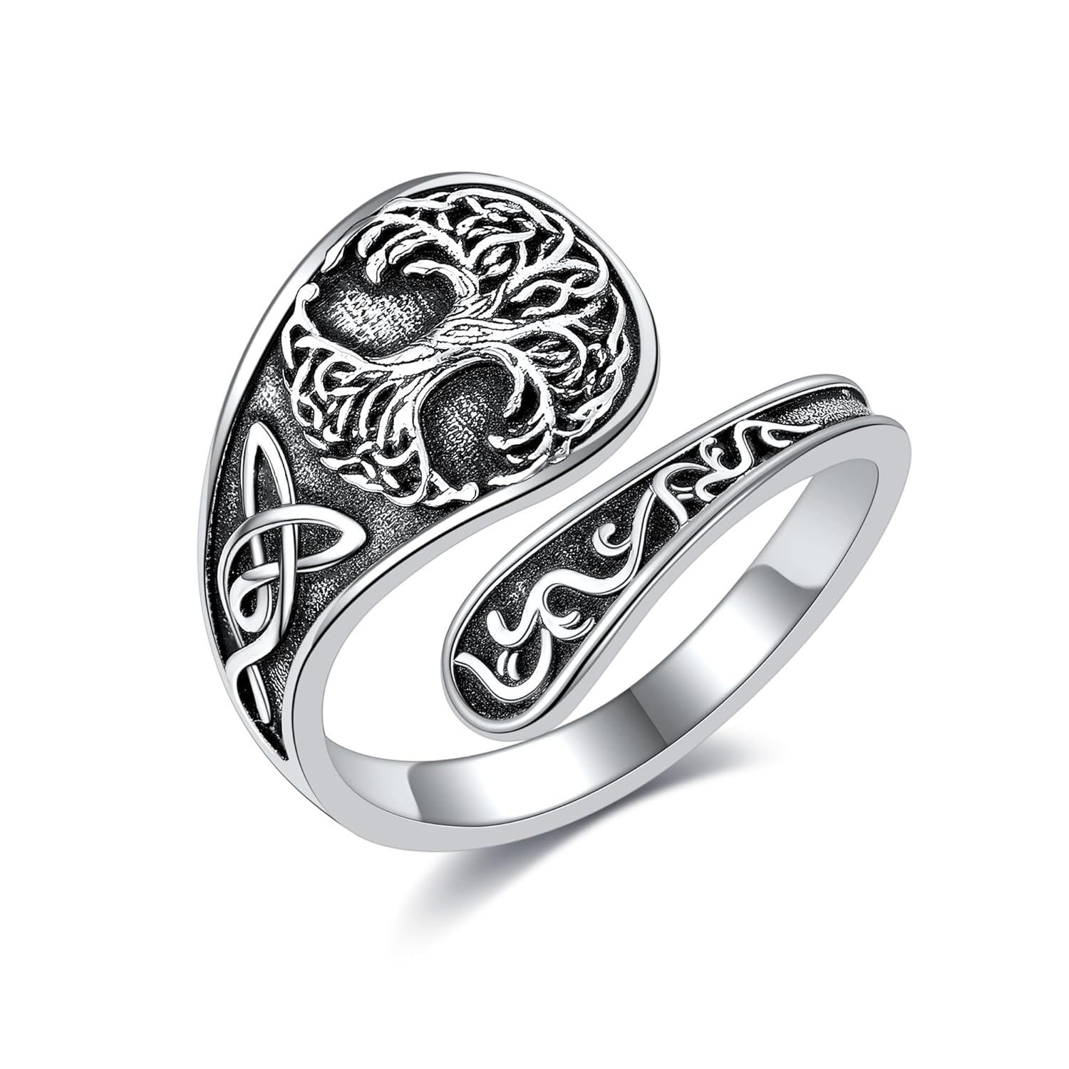 Wholesale 925 Sterling Silver Celtic Knot Tree Of Life Ring With ...