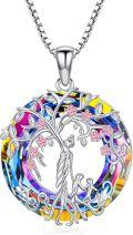 wholesale Sterling Silver Crystal Tree of Life Necklace for Sister Mother Grandma-0-5