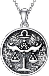 wholesale 925 Sterling Silver 925 Libra Zodiac Sign Pendant Necklace for Women-Libra necklace