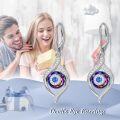 wholesale 925 Sterling Silver Rainbow Mystic Topaz Evil Eye Drop Earrings for Women and Teenage Girls-0-3