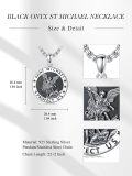 wholesale 925 Sterling Silver St Michael Angel Protect Us Medal Pendant Necklace s for Men & Women-0-1