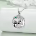 TOUPOP Sterling Silver Animal Mother Child Necklaces For Women Gifts-0-1