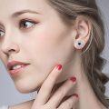 wholesale 925 Sterling Silver Birthstone Heart Stud Earrings Jewelry Gifts for Women-0-28