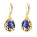 wholesale 925 Sterling Silver Green Drop Earrings Wholesale With Braided Details And Floral Accents-0-0