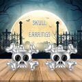 wholesale 925 Sterling Silver Skull Bowknot Stud Earrings Hypoallergenic  for Women-0-5