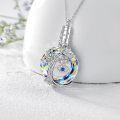 wholesale 925 Sterling Silver Tree Of Life Evil Eye Rainbow Crystal Oil Diffuser Pendant Necklace-0-9