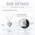 wholesale 925 Sterling Silver Pet Urn Necklace With Dog Paw Design And Engraved Message Heart Charm Memorial Keepsake Pendant For Ashes Or Hair-0-3