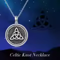 TOUPOP Sterling Silver Trinity Knot Pendant Necklace Irish Jewelry Gifts For Women-0-2