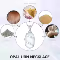 TOUPOP 925 Sterling Silver Gemstone Urn Necklace Memorial Jewelry-0-2